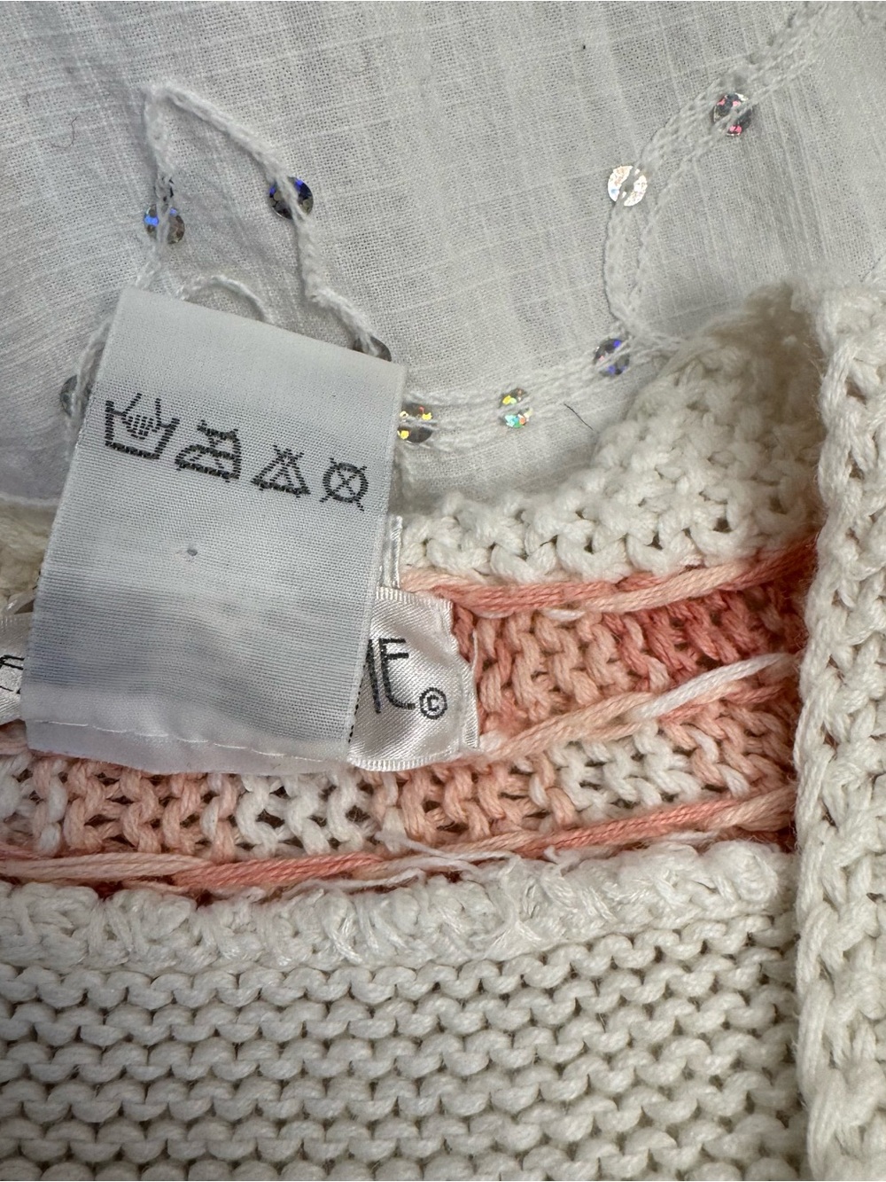 Vintage Rebecca Stone Hand Knit Floral Cardigan Cottagecore Grandmacore Medium - Picture 4 of 5